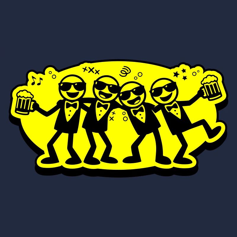 Bräutigam Freunde Gruppe Bier