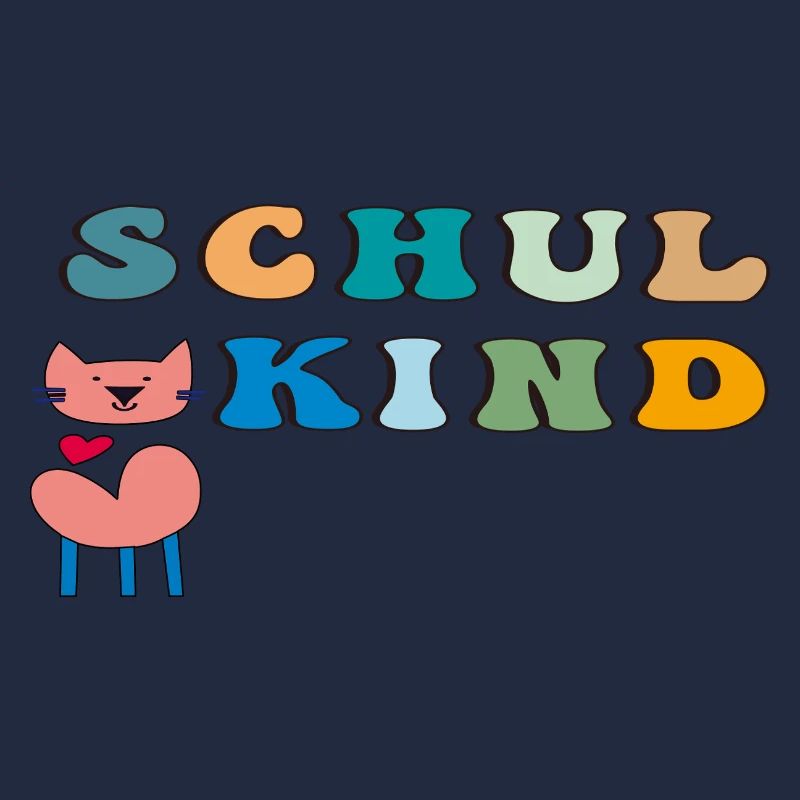Schulkind Katze Herz