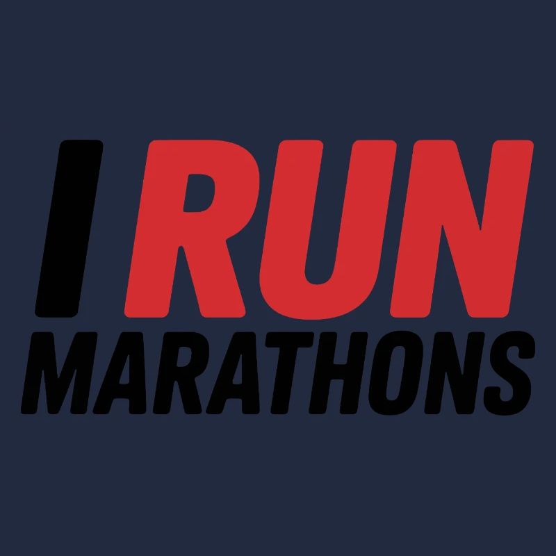 I Run Marathon lettering