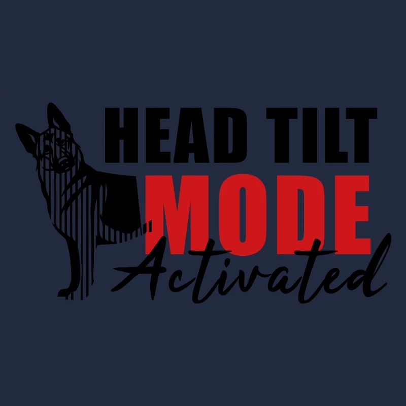 Schäfi Silhouette - Head Tilt linear German Shepherd