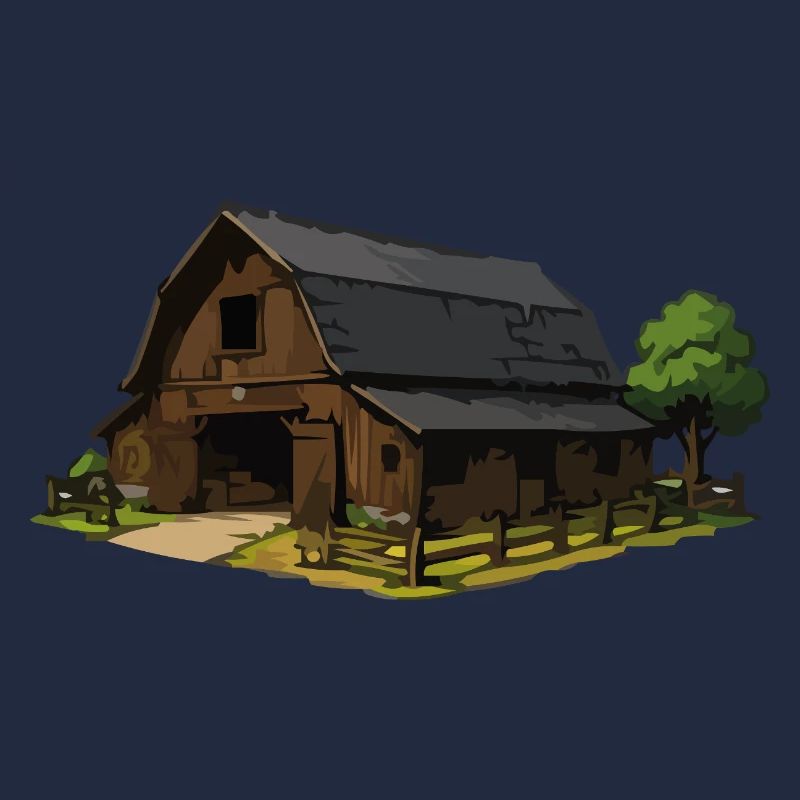 Rustic Barn Illustration