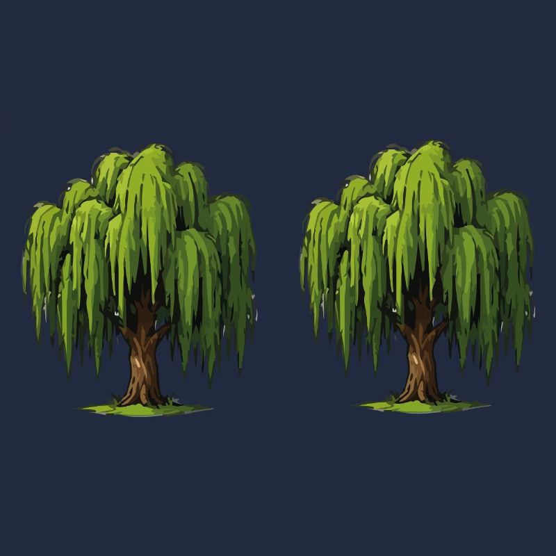 Double Willow Tree Scene