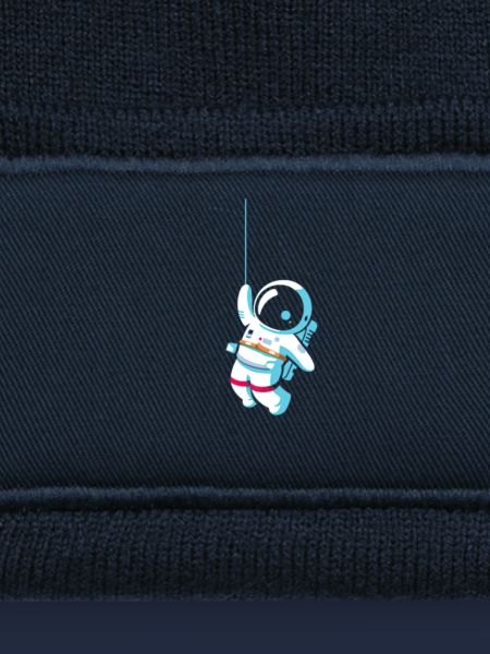 Astronaut hanging on moon