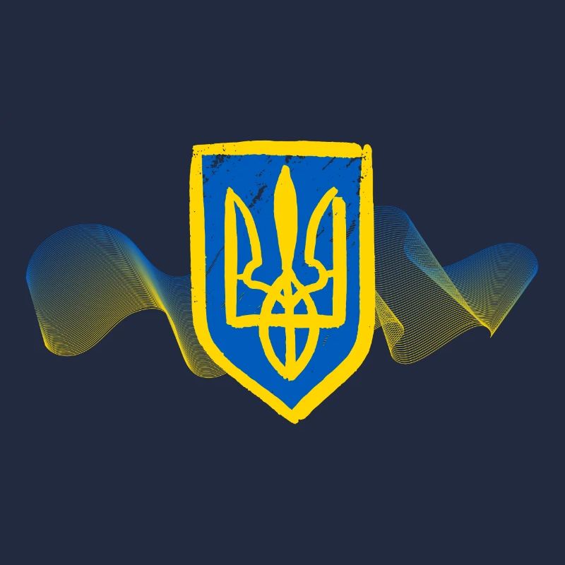 Ukrainisches Dreizack-Emblem-Design