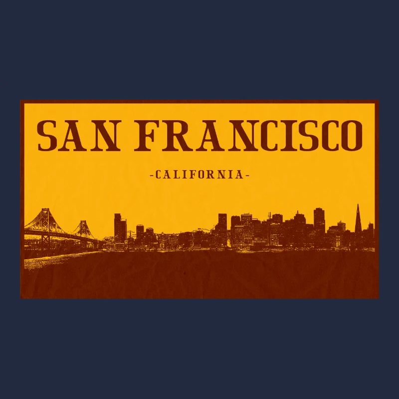 San Francisco Skyline Retro