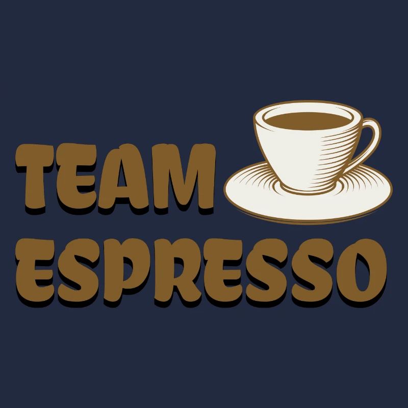 Team Espresso-cooles Kaffee Design.