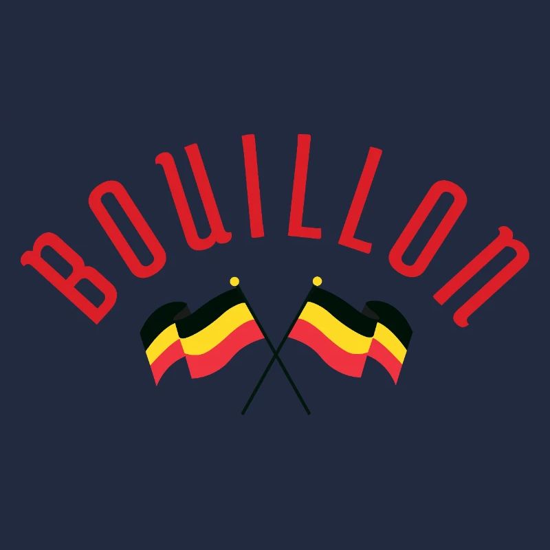 Emblème des drapeaux belges croisés de Bouillon