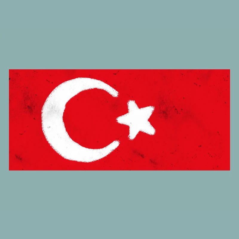 Drapeau turc Impression d’art abstrait