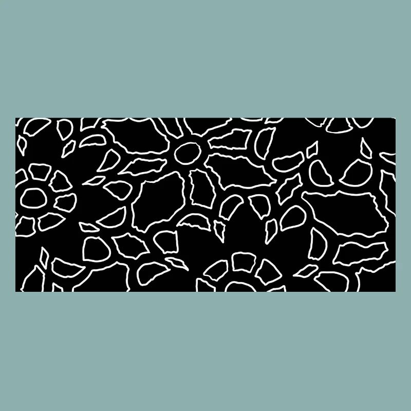 Ingenious Floral Pattern White Black Lace