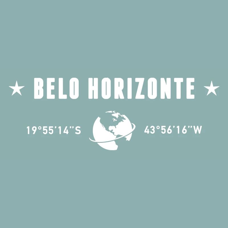 Belo Horizonte Coordinates Planet Earth White