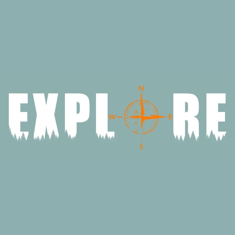 Explore Motiv mit einem Kompass