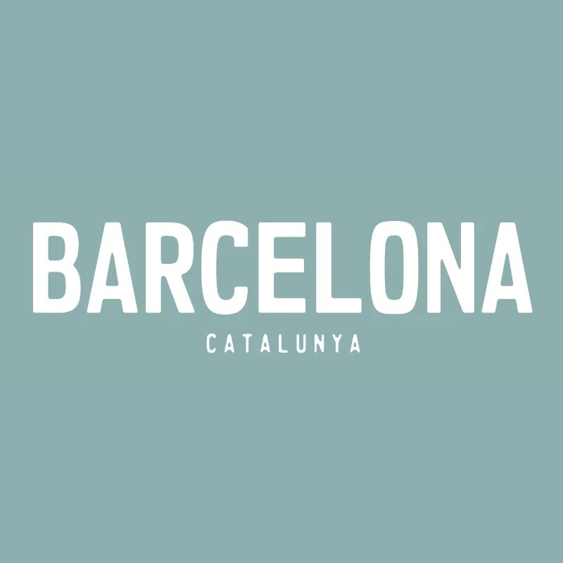 Emblème typographique en gras de Barcelone