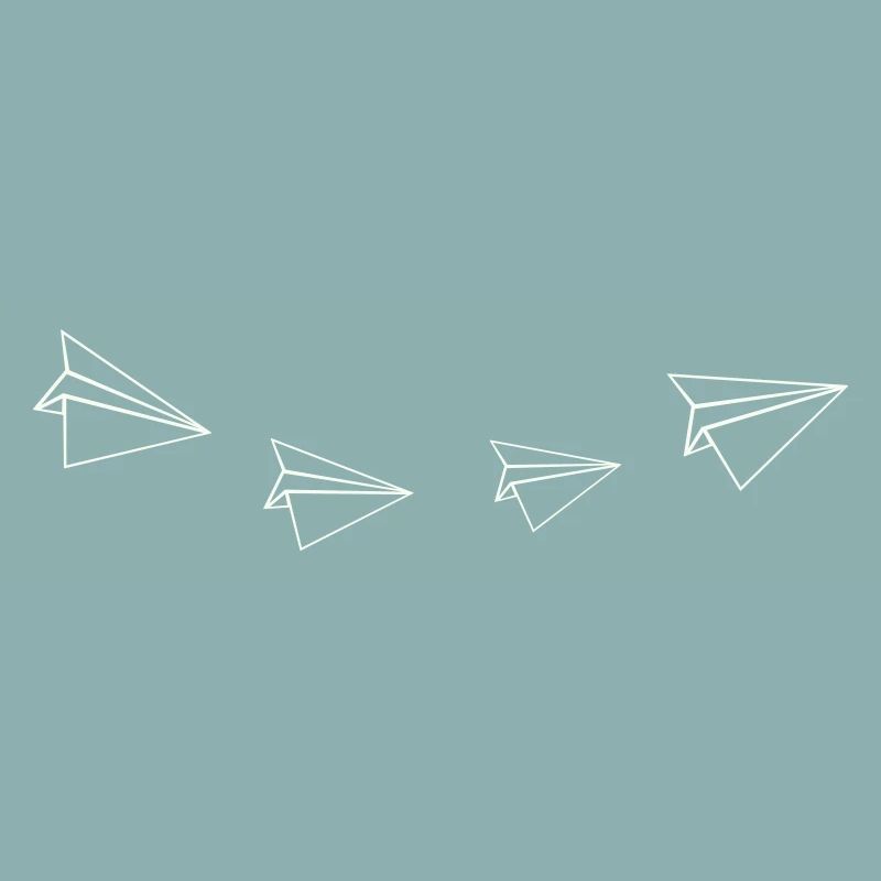 Papierflieger Linienkunst