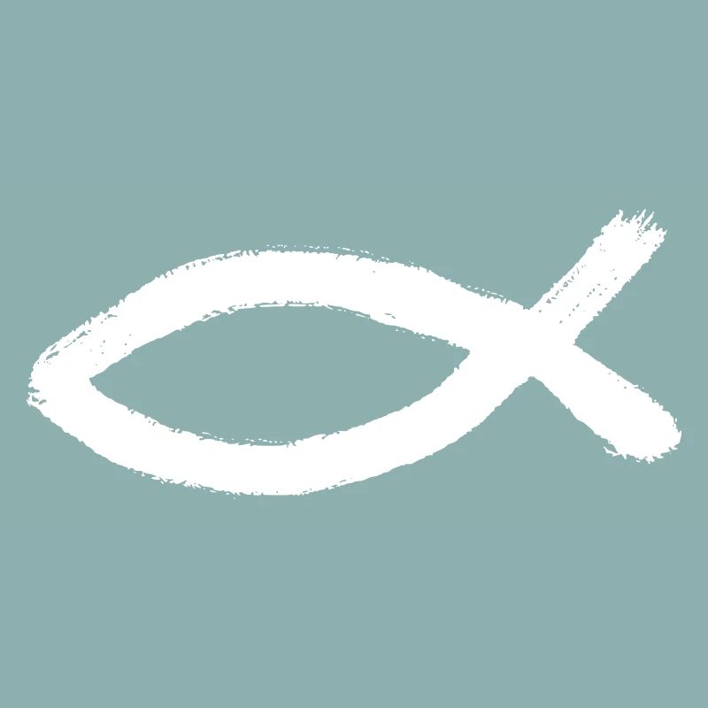 Jesus Fish White Ichthys Fish Jesus