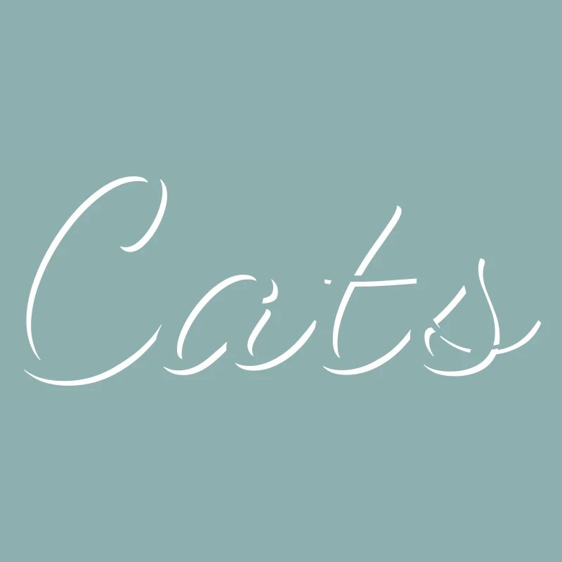 Cat's lettering only shadows