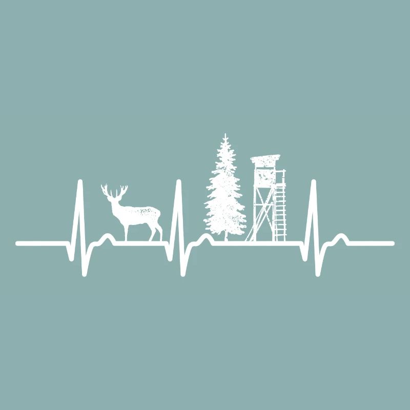 ECG curve - heart curve - pulse - hunting - hunter