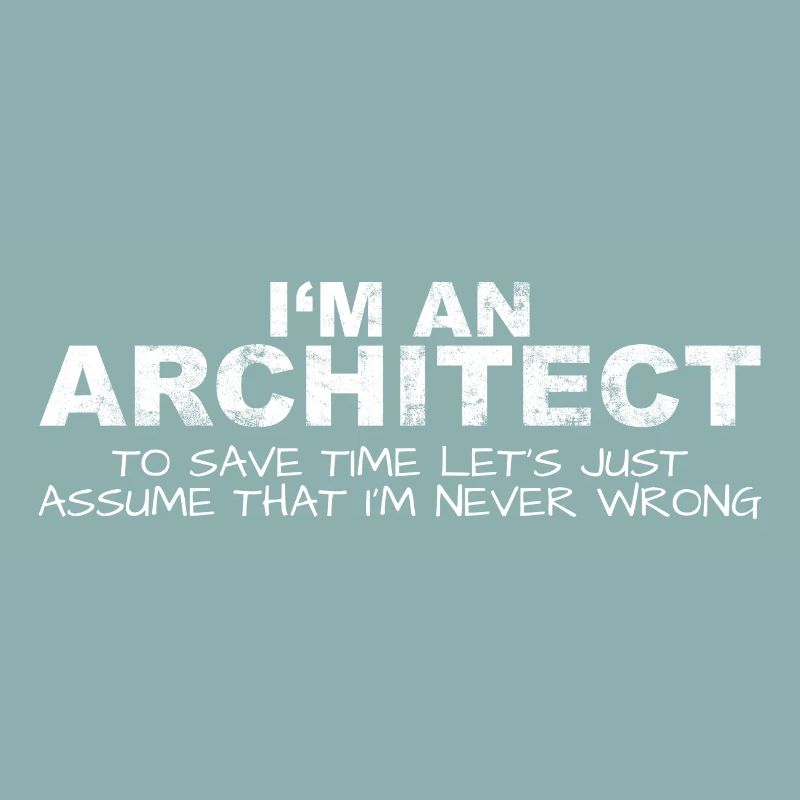 Architect Never Wrong Save Time Funny