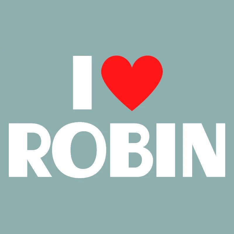 Ich liebe Robin rotes Herz Retro Statement 
