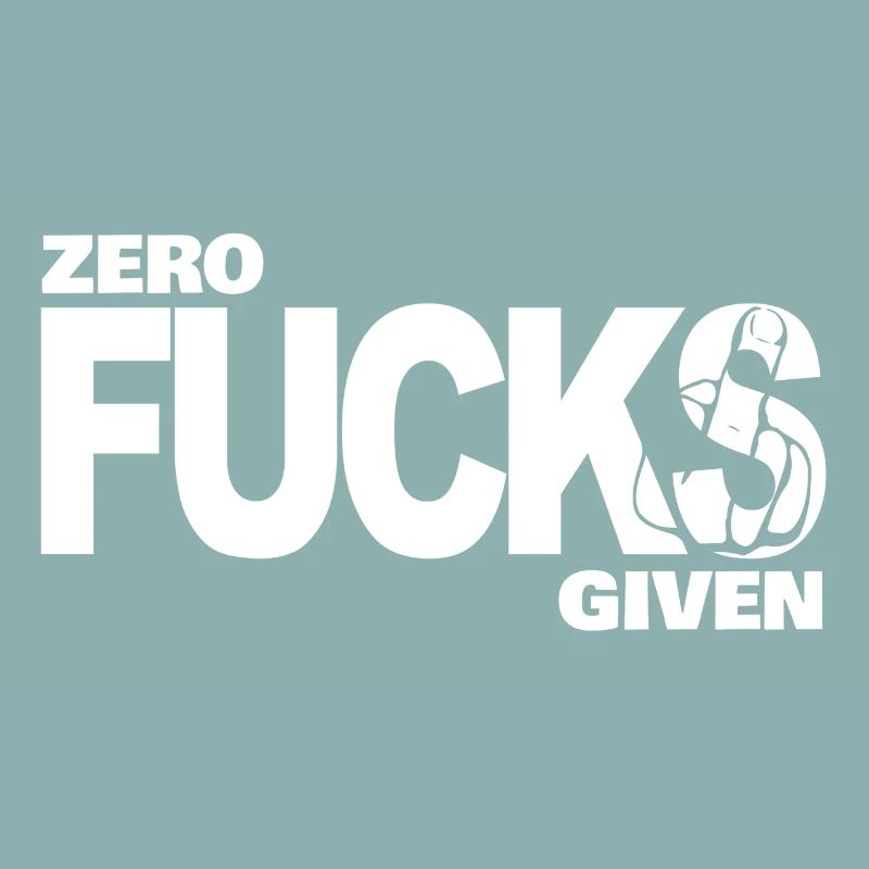 Zéro Fucks Compte tenu blanc