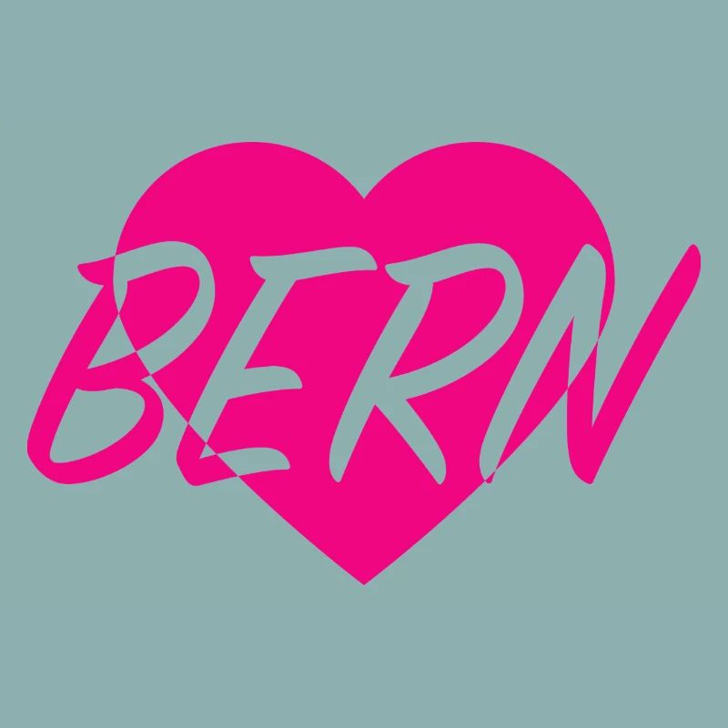 I LOVE BERN Heart Pattern