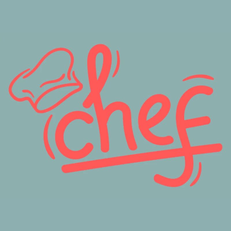Red Chef Sketch Elegant