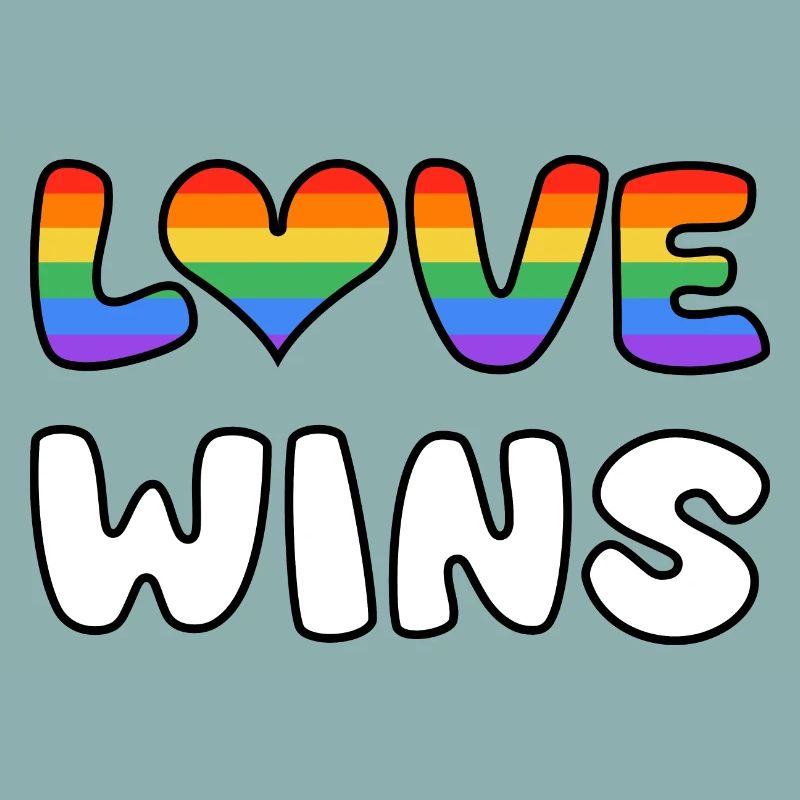 Liebe siegt: Regenbogen-Liebe Design