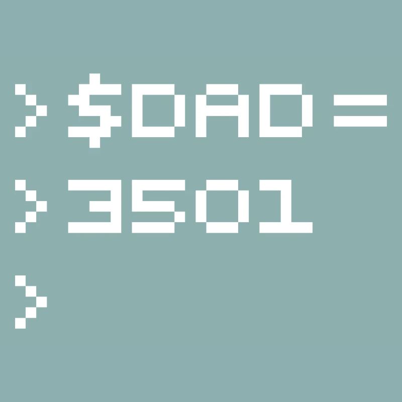 DAD 8-Bit Code Nerd Pixel Terminal Retro