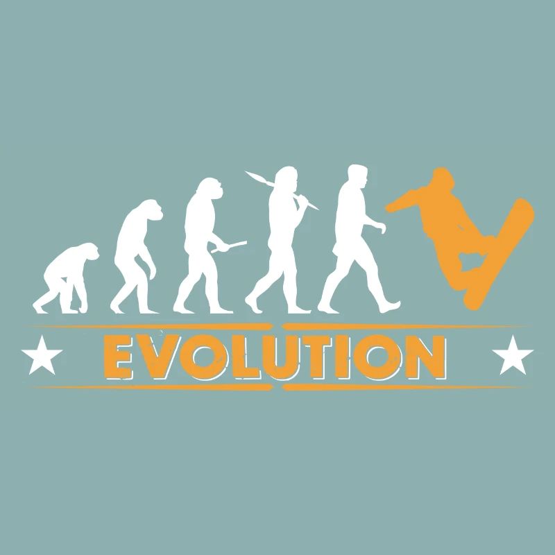 Snowboard Evolution - orange/weiss