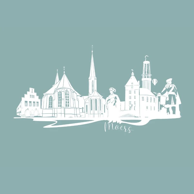 Moers Skyline Silhouette Design