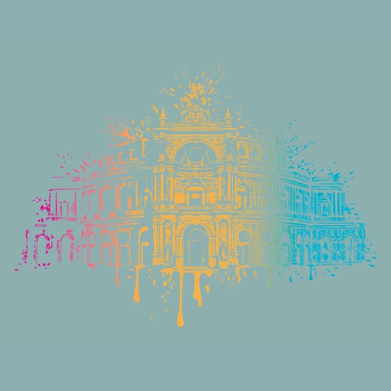 Bunte Semperoper Dresden Kunst