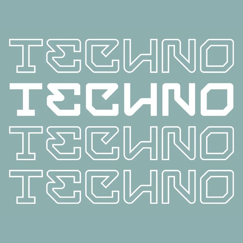 Techno-modernes Typografie-Logodesign