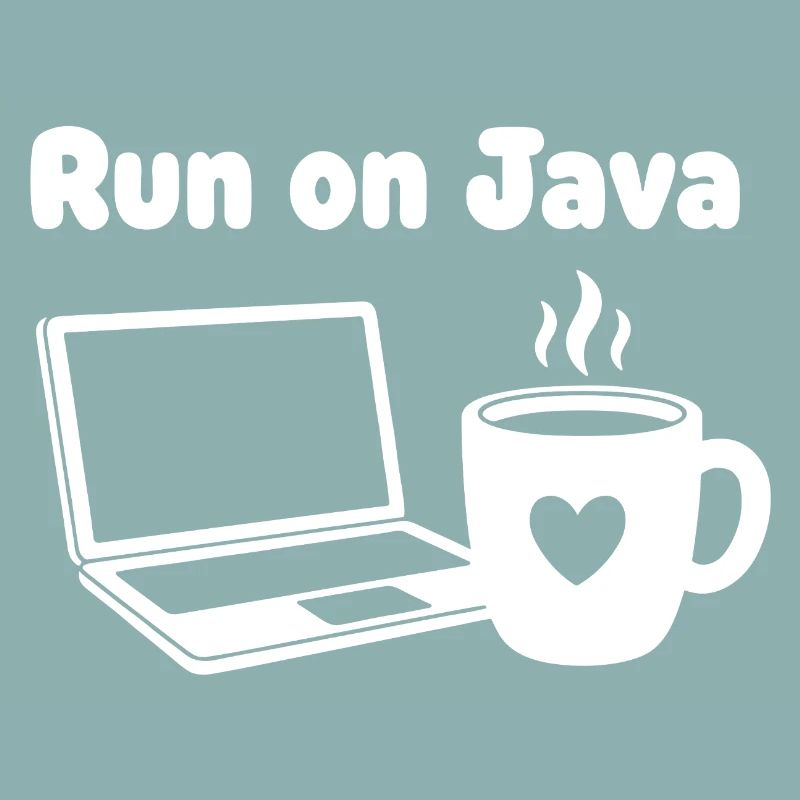 Java Lauf Café Laptop Herz