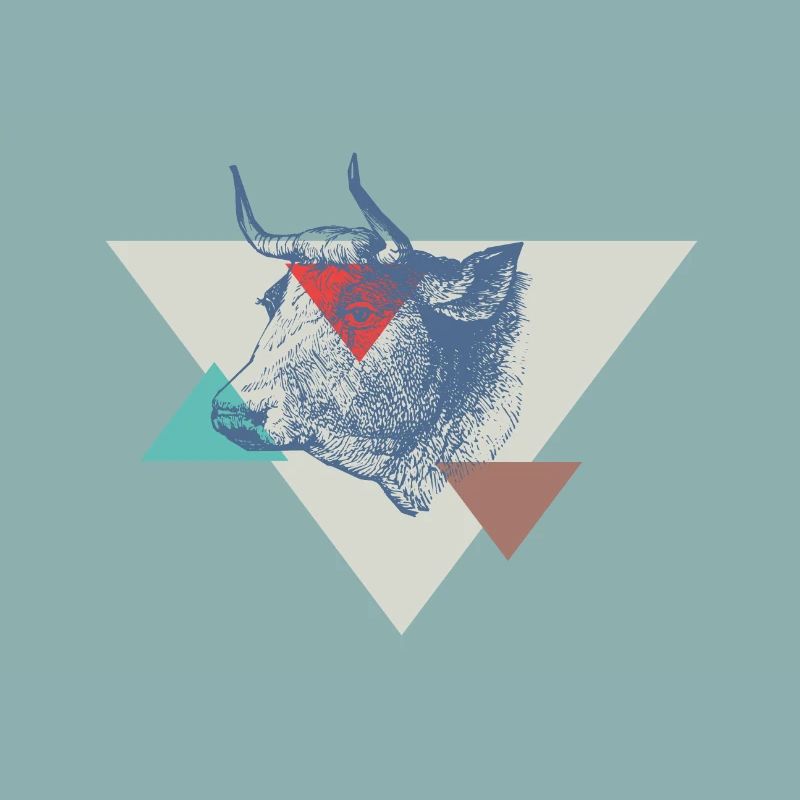 Conception de triangle de vache