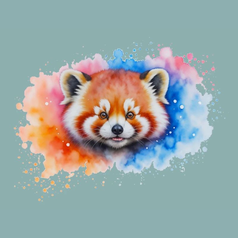 Aquarelle Red Panda Splash