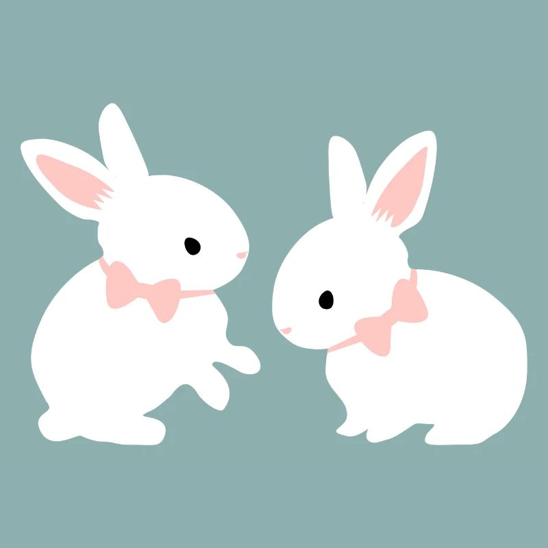 Blanc Twins lapin - lapin bébé oreille rose
