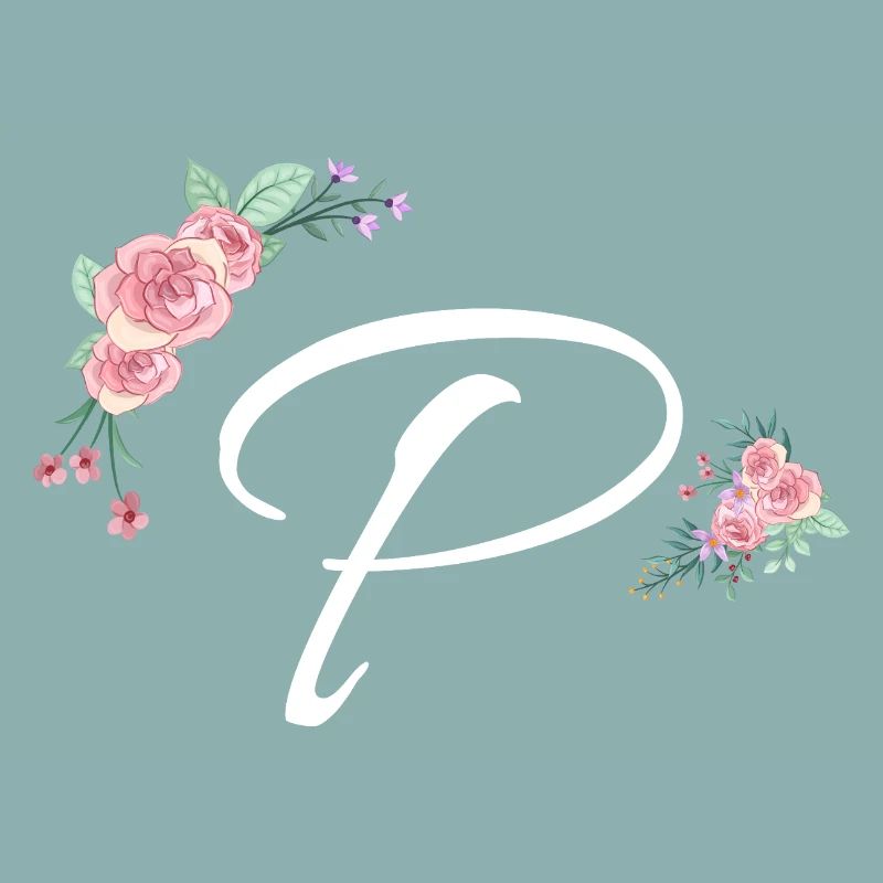 Lettre p fleurs