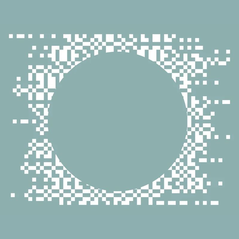 Cercle de pixels Nébuleuse abstraite