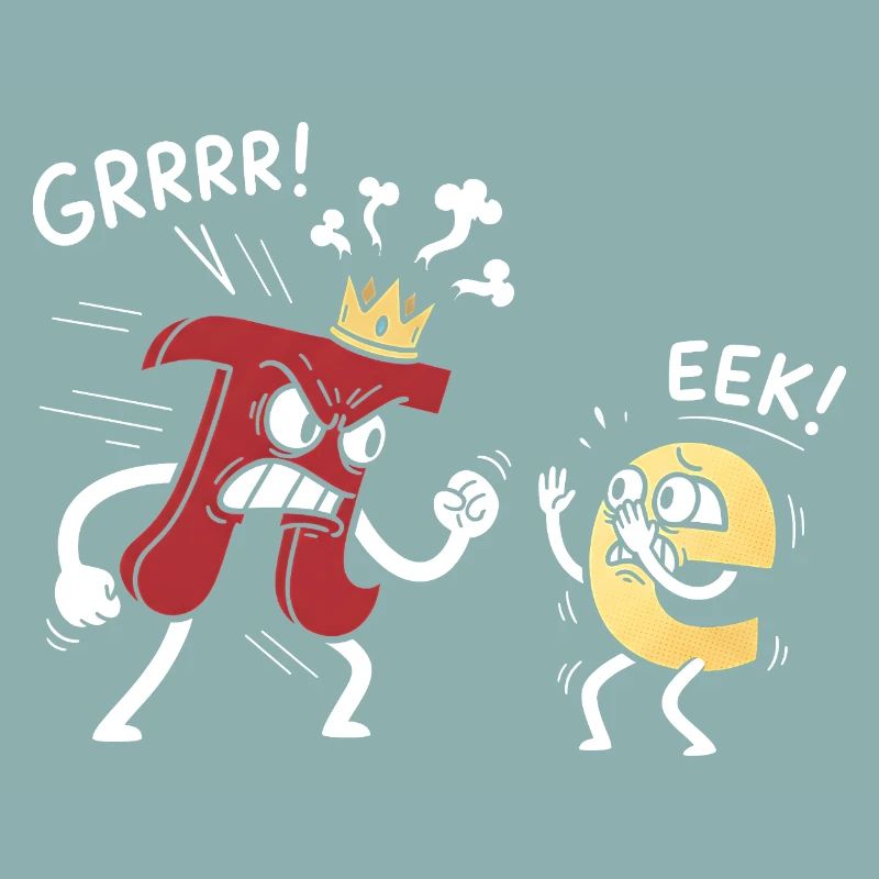 Mathematik Konstanten Pi bedroht e Comic