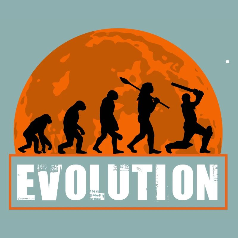 Évolution de la silhouette du joueur de cricket et du batteur