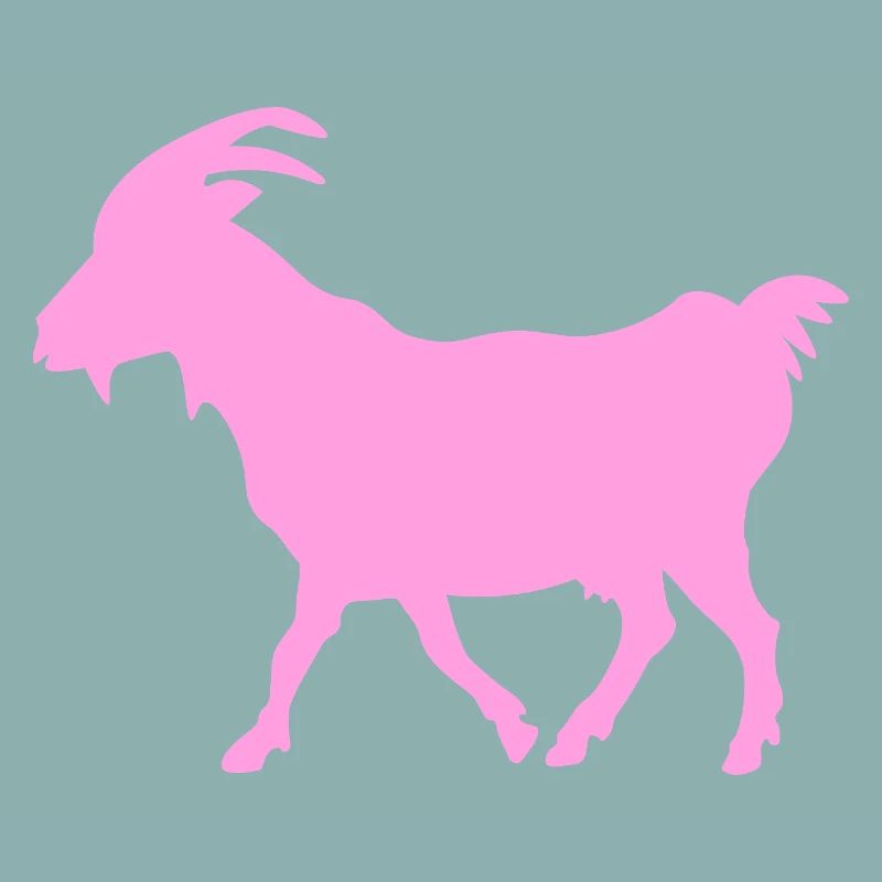 Ziege rosa G.O.A.T.
