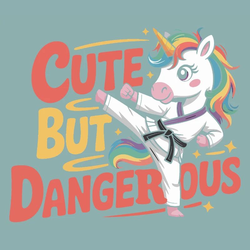 Niedlich doch gefährlich Einhorn Karate