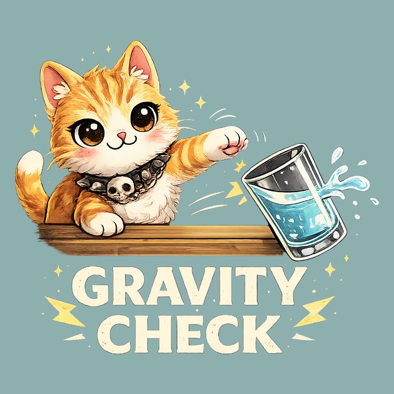 Déclaration drôle de chat Gravity Check