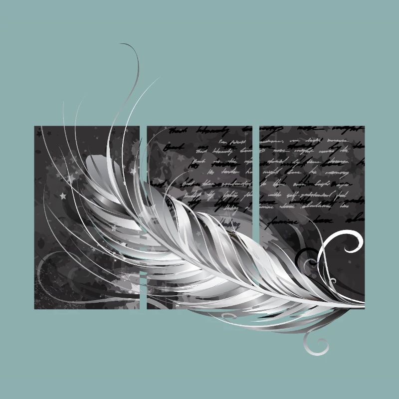 Feder-Triptychon