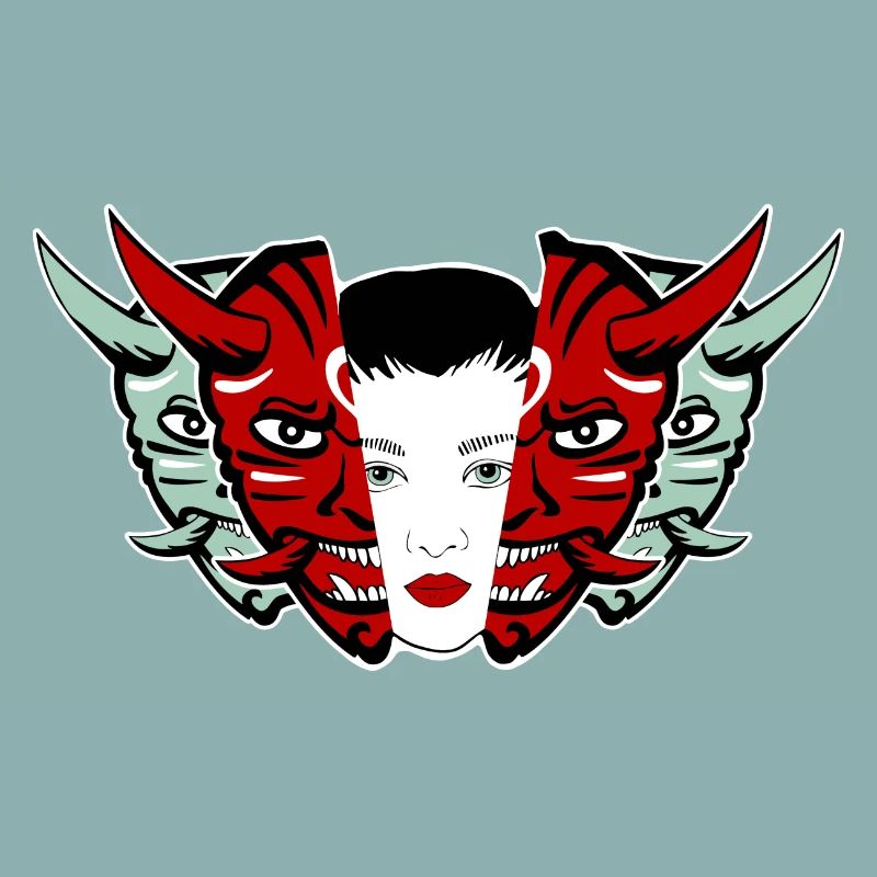 Japanische Masken Oni