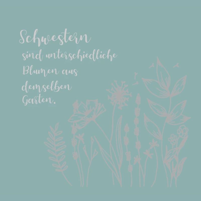 Schwestern-Spruch mit Wildblumen