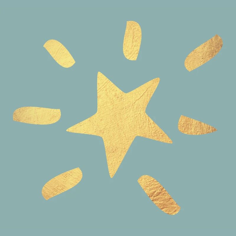 Star Gold Christmas Symbol Comic Xmas Rays