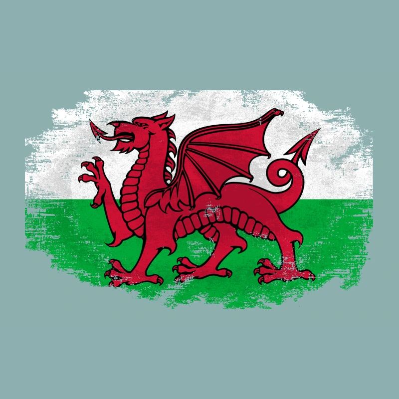 Wales Flag - Vintage Look