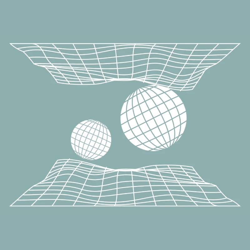 Futuristic Grid Space Spheres Design