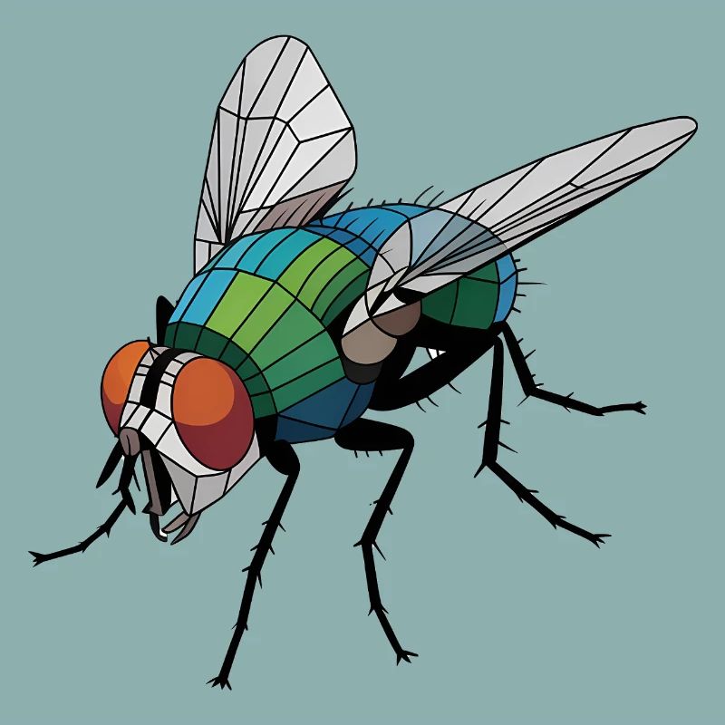 Mouche - Logo Low Poly cool