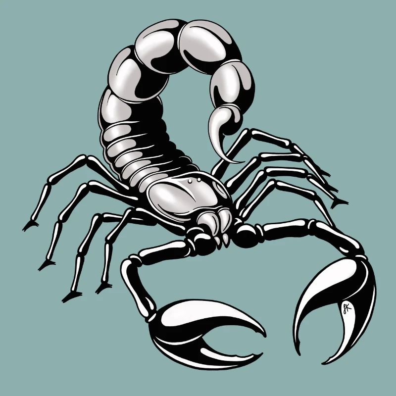 Skorpion - silber - grau